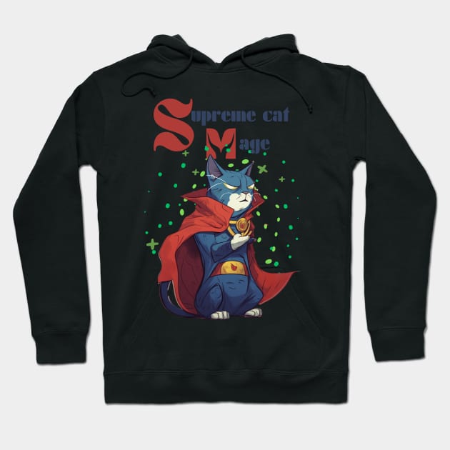 Supreme cat mage Hoodie by FrogandFog